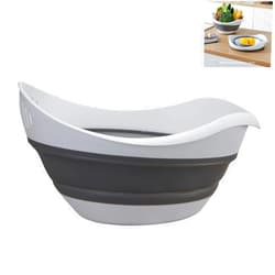 XBLDMJY Collapsible Colander, Collapsible Draining and Washing Vegetable bathtub，Collapsible Rice Strainer，Collapsible Vegetable and Fruit Basket.