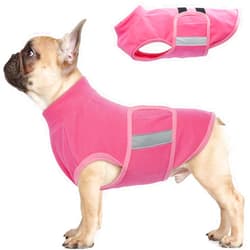 IDOMIK Dog Sweaters for Small Dogs,Soft Small Dog Fleece Jacket,Puppy Sweaters for Small Dogs with Reflective Strips,Winter Puppy Sweaters Warm Outfit for Dogs,Small Dog Sweaters Female Male