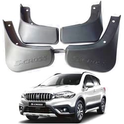 ZSW666 4 Pcs Car Mud Flaps for Suzuki SX4 S-Cross 2013-2020 2014 2015 2016 2017 2018 2019, Front& Rear Mud Flap Guard Fenders Mudguard Splash Protection car External Accessories