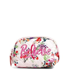 Vera Bradley Women's Cotton Clamshell Cosmetic Makeup Organizer Bag
