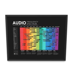 GENERIC EQ Frequency Spectrum Poster Mixing Mastering Tool for Music Producers Studio Wall Art Sound Engineering Chart Audio Studio