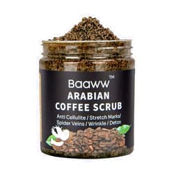Baaww Dead Sea Salt and Arabica Coffee Body Scrub - Moisturizing and Exfoliating Body, Face, Hand, Foot Scrub,Wrinkles, 10 oz Scrub