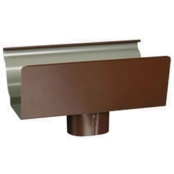 Amerimax home products 2501019 5-Inch Aluminum End/Drop, Brown by Amerimax Home Products