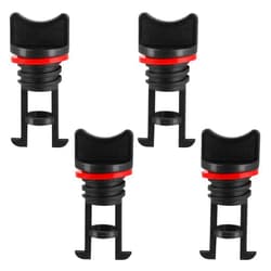Trinkrittey 4 Pcs Nylon Kayak Drain Plug Kit Black Thread Drain Plugs Kayak Canoe Boat Hull Thread Drain Plugs for Kayak Dinghy Canoe Boat