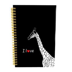 Knibeo Giraffe Notebook, Giraffe Gifts for Women Girls Kids, Cute Giraffe Gifts, Giraffe Composition Notebook, I Love Giraffe Spiral Journal Notebook 5.5x8.3
