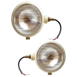 Bajato ford 8n Tractor Lights 12V Complete Ivory Tractor Headlight Assembly Fit for Ford 9N, 2N, ford 8n headlights 12v | Compatible with New Holland 600, 800 | Easy-to-Install Tractor Light Parts