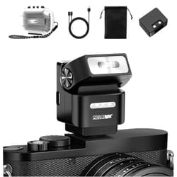 MEDALight F2 Mini Camera Flash 2.4GHz Wireless Off-Camera Flash for Canon/Sony ZV1/Fuji/Nikon/Ricoh Gr3/Digital Camera/Hot Shoe Flash for DSLR Camera/Magnetic Base & 10m Remote Control(Black).