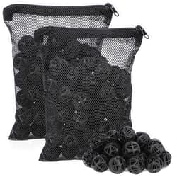 Segarty Aquarium Bio Balls, 1 inch Koi Pond Filter Media Bio Ball with Sponge for Aquarium Filter Canister Filter Biological Filtration for Freshwater Marine Fish Tank Sump (100 PCS with Mesh Bag)
