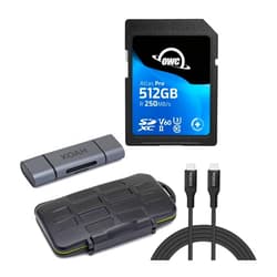 OWC Atlas Pro 512GB SDXC UHS-II V60 Media Card Bundle (3 Items)