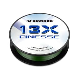 KastKing 13X Finesse Braided Fishing Line - Abrasion Resistant Braided Line, Extremely Thin, Smooth, Long Casting Line for Spinning and Finesse Casting Presentations, Superior Knot Strength, 75% Thinner Than Mono