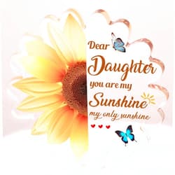 Pozetazas Daughter Birthday Gifts, Daughter Gifts from Mom, Birthday Gifts for Daughters Adult, Decoration Gift to My Daughter from Mom, Acrylic Sign