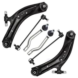 Detroit Axle - Front Lower Control Arms w/Ball Joint + Sway Bars + Outer Tie Rods Replacement for 2014-2019 Nissan Rogue Sport - 6pc Set