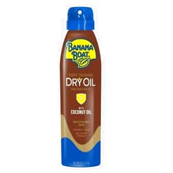 Generic Banana-Boat Deep Tanning Dry Oil Clear Spray Sunscreen SPF 4, 6oz. 1Pack, Brown