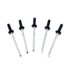 Metal Magery 100 Black Aluminum Open End Pop Rivets 4-4 1/8