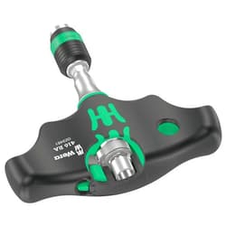 Wera 05023461001 416 RA T-Handle bitholding Screwdriver with Ratchet Function and Rapidaptor Quick-Release Chuck, 1/4