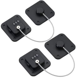 ZPLIUST Refrigerator Combination Locks - Safety Fridge Locks for Kids Mini Washer, Cabinet, Drawer,Window, Door Lock (Black 2Pack)