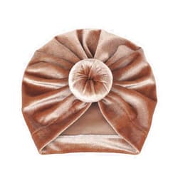 Qiansail Baby Toddler Girls Kids Velvet Hat Bun Knot Hairband Headband Turban Head Wrap Cap Hair Accessories