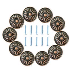 Rilexawhile Cabinet Knob, 10Pcs 33mm Dresser Cupboard Cabinet Drawer Knobs Wardrobe Door Pull Handle for Home Office