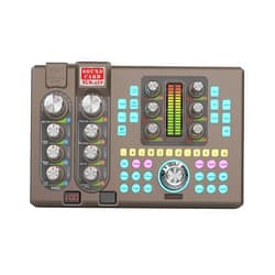 Hosabely Audio Interface with 48V Phantom Power, Noise Reduction, Customize Sound Pads for Live Streaming, Podcasting, Recording, Gaming, PC, Guitar
