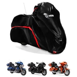 MZS Motorcycle Cover Waterproof Outdoor Storage, 420D All Season Weather Touring Protection Side & Top Box Cover fit up to 110