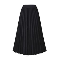 GOLDSTITCH Women's High Waist Pleated Skirt A line Swing Midi Skirt