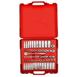 Milwaukee 3/8 in. Drive SAE/Metric Ratchet and Socket Mechanics Tool Set (56-Piece)