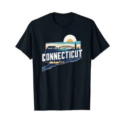 Vintage USA State Graphic Retro American Tees Retro USA Vintage American Graphic US State Connecticut T-Shirt