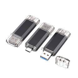 Vansuny 3 Pack 32GB USB C Flash Drive 2 in 1 OTG USB 3.0 + USB C Memory Stick with Keychain Dual Type C USB Thumb Drive Photo Stick Jump Drive for Android Smartphones, Computers, MacBook, Tablets, PC