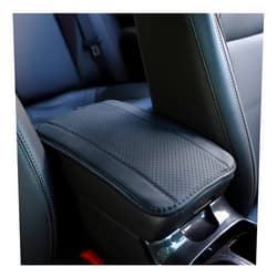 Ziciner Leather Car Center Console Armrest Pad, PU Waterproof Auto Seat Box Cover Protector, Hand Rest Cushion Protection Pad, Vehicles Interior Accessories Universal for Truck,SUV (Black B)