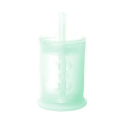 Olababy Silicone Training Cup with Straw Lid | Babies Water Drinking Cup | 6+ Mo Infant To 12-18 Months Toddler | Sippy Cup For Kids & Smoothie Cup | Baby Led Weaning (Mint, 5 oz)
