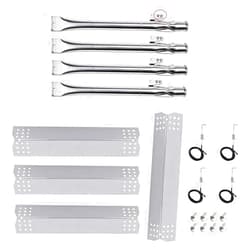 Adviace Grill Repair Kit for Nexgrill 720-0830H, 720-0783E, Kenmore 720-0830A, 122.33492410 Replacement Parts, Stainless Steel Burner Tubes, Heat Plates and Igniter Electrodes for BHG Grill 720-0783H, 4 Pack