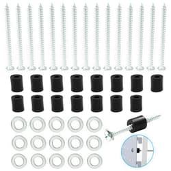 HARSKIYER 24 Set (72 Pieces) Pegboard Mounting Kit, Pegboard Spacers Pegboard Installation Kit, Pegboard Wall Mount Accessories Includes Screws, Spacers and Washers for 1/8 Inch and 1/4 Inch Pegboard
