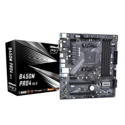ASROCK B450M PRO4 R2.0 Socket AM4/ AMD B450/ DDR4/ SATA3&USB3.2/ M.2/ Micro ATX Motherboard
