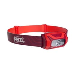 PETZL TIKKINA Headlamp - Compact, Easy-to-Use 300 Lumen Headlamp, Designed for Hiking, Climbing, Running, and Camping - Red