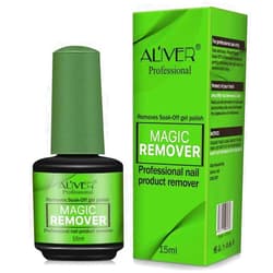 Babaroce Professional Magic Remover Soak-Off Gel Fingernail Polish Remover Non Acetone Nail Polish Remover Cuticle Trimmer Cuticle Remover Nail Glue Remover Gel Polish Remover For Nails 15 Ml (Green Magic)