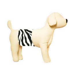 Cuddle Bands Premium Belly Band for Male Dog Incontinence and Housebreaking (Zebra Print) (X-Small 11-13 inches)