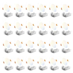 Amico 24 Pack 6 Inch 5CCT Ultra-Thin LED Recessed Ceiling Light with Junction Box, 1050LM Brightness, Dimmable Canless Wafer Downlight, 12W, ETL&FCC