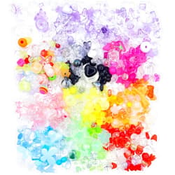 RYKOMO 500PCS Acrylic Assorted Beads Flower Sweetheart Butterfly Candy Acrylic Kawaii Aesthetic Beads Assorted Beads for Bracelets DIY Jewelry Making (10 Candy Colors)