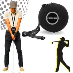 PROSKILLZ Golf Smart Ball Swing Trainer – Arm Connection & Tempo Aid for Improved Posture, Lag, & Swing Plane – Inflatable Golf Training Aid for All Levels – Indoor & Outdoor Use