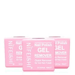 FGHJ Nail Polish Remover, (3PCS) Gel Nail Polish Remover, Professional Removes Soak-Off Gel Nail Polish and UV Art Nail Lacquer, Don't Hurt Your Nails - 15Ml 0.51 Fl Oz (Pack of 3)
