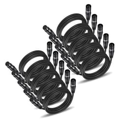 EBXYA XLR Patch Cable 6 Ft 10 Pack, 3 Pin Male to Female Short Microphone Mic Cable Premium DMX512 Lighting Cable Compatible with Speakers, Mixer, Stage Lighting