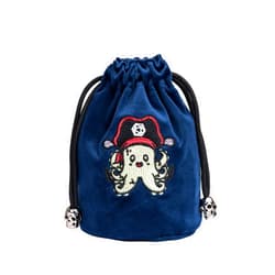 KSNDie Large DND Dice Bag Velvet Storage Bag with Cartoon Octopus Pattern for Dungeons and Dragons Role Playing Games Tabletop Games - Capacity 100+ Polyhedral Dice