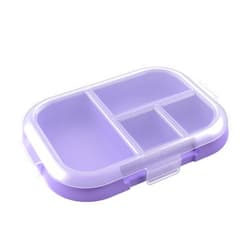 Bentgo Replacement Tray Chill Kids Lunch Box - Reusable 4-Compartment Bento Box for Easy Meal Prep; 3.3 Cup Capacity; BPA-Free; Transparent Cover; For Ages 3+ (Confetti Edition - Vivid Orchid)