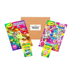 Crayola Uni-Creatures & Cosmic Cats Coloring Book Set - 2 Pack (96pgs), Animal Sticker Sheet, Metallic Crayons & Glitter Crayons