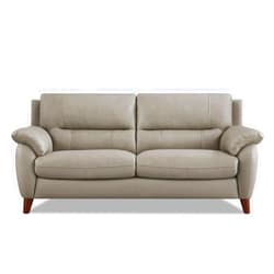 Hydeline Lara Top Grain Leather Sofa Couch, 79'', Stone