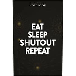 Abbie Kirby Shutout Thank You Gifts - Eat Sleep Shutout Repeat: Funny Birthday Gift, Inspirational Christmas Gifts for Women, Men, Coworker, Friends - Lined Journal Notebook,Financial
