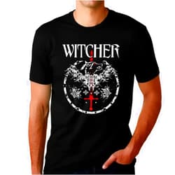 Fire Fit Designs Witcher Shirt - Toss A Coin Shirt - Wolf Witchers Graphic T-Shirt - Mens Warrior Wolf Shirts Men