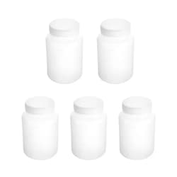 Bettomshin 5Pcs 500ml PE Plastic(Food Grade) Bottles, Wide Mouth Lab Reagent Bottle, Liquid/Solid Sample Seal Sample Storage Container with Graduated Scale