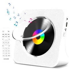 Gueray CD Player Portable Bluetooth Desktop CD Player for Home with Timer Built-in HiFi Speakers with LCD Screen Display Boombox FM Radio USB Type-c