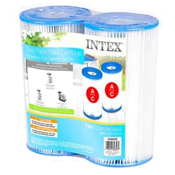 Intex 29002E Type A Pool Filter Cartridge Filter Pumps – Easy-to-Clean – Dacron Paper – Efficient Filtration – Two Pack
